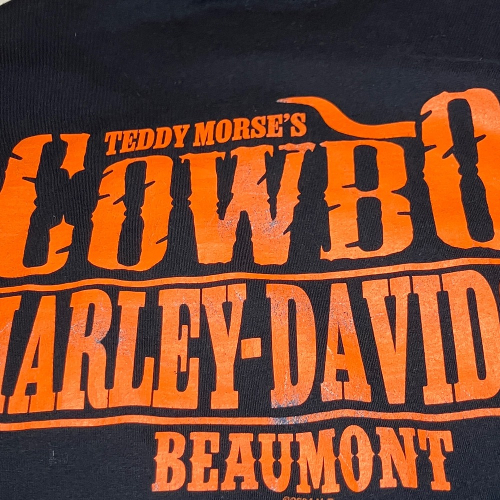 Harley-Davidson T-Shirt Mens 2XL Black Spark Plug Skull Beaumont TX - Picture 6 of 6